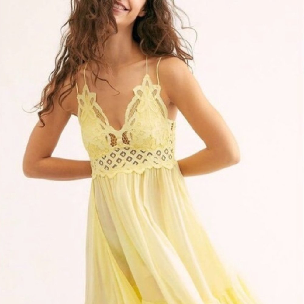 Adella One Slip Dress in Daffodil by FREE PEOPLE in S - Like New